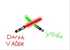 How to Draw Darth Vaders Lighsaber And Yoda'S Ligh