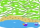 How to Draw Beach/Mountain View With Waves
