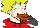 How to Draw Vash The Stampede Eating a Donut