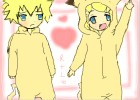 How to Draw Rin And Len In Pikachu Costumes