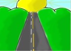 How to Draw a Nice Sunset Road