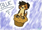 How to Draw Chibi Blue On a Muffin