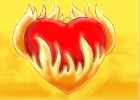 How to Draw a Heart With Flames