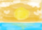 How to Draw The Sun Setting On The Water