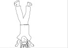 How to Draw a Girl Doing a Handstand