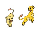 How to Draw Simba And Nala