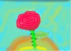 How to Draw a Red Rose Growing In The Sunset