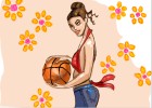 How to Draw a Girl Holding a Basketball