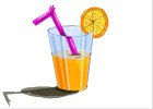 How to Draw a Glass Of Orange Juice