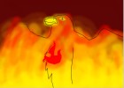 How to Draw a Pheonix With a Flaming Background