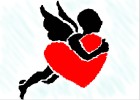 Cupid Holding a Heart