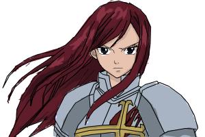 erza scarlet face drawing