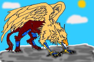 Gryphon On Mountain