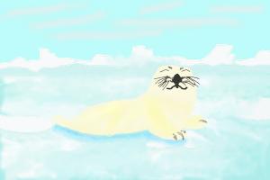 Happy Harp Seal
