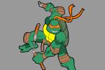 How to Draw Michelangelo from Teenage Mutant Ninja Turtles