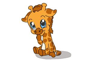 How to Draw a Baby Giraffe