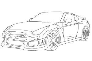 How to Draw a Car (Nissan Skyline)