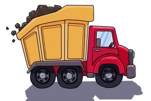 How to Draw a Dump Truck