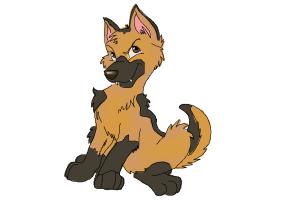 How to Draw a German Shepherd Puppy