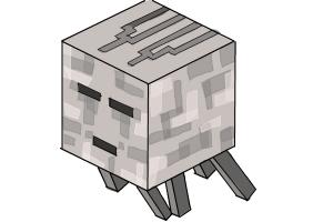 How to Draw a Ghast from Minecraft
