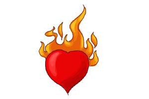 How to Draw a Heart On Fire