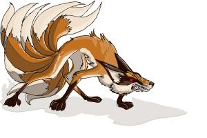 How to draw a Kitsune, Nine-tailed fox