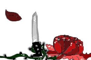How to Draw a Knife And Flower