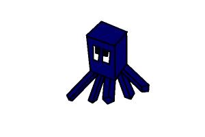 How to draw a minecraft Squid
