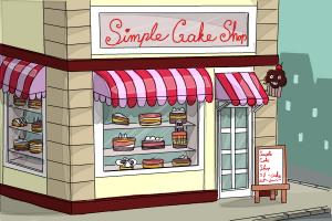 How to Draw a Simple Cake Shop