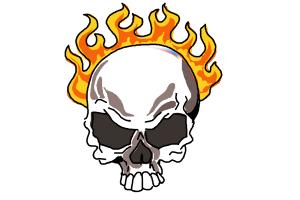 How to Draw a Skull On Fire