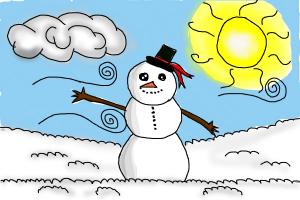 How to Draw a Snowman ( With The Scenery)