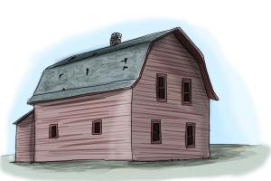 How to Draw an Old Farm House