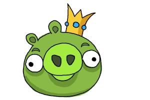 How to Draw Angry Birds Pig, King Pig