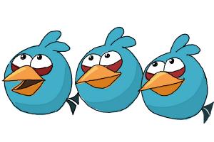 How to Draw Angry Birds The Blues, Blue Birds