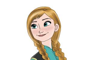 How to Draw Anna From Frozen Easy