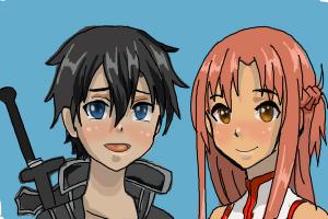 How to Draw Asuna And Kirito from Sword Art Online