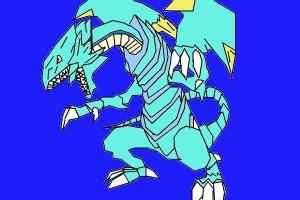 How to Draw Blue Eyes White Dragon from Yugioh