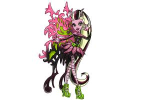 How to Draw Bonita Femur from Monster High Freaky Fusion