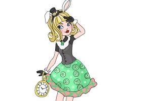 How to Draw Bunny Blanc The Daughter Of The White Rabbit from Ever After High