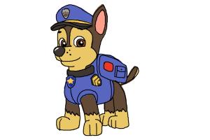 How to Draw Chase from Paw Patrol