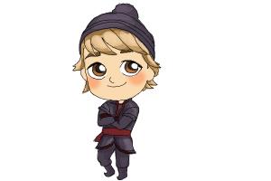 How to Draw Chibi Kristoff from Frozen