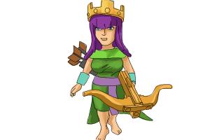 How to Draw Clash Of Clans Archer Queen