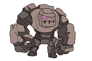How to Draw Clash Of Clans Golem