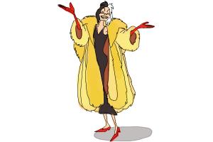 How to Draw Cruella De Vil, Disney Villain