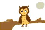 How to Draw Cute Owl Sitting On Tree
