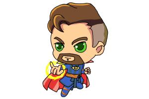 How to Draw Doctor Strange (Chibi)