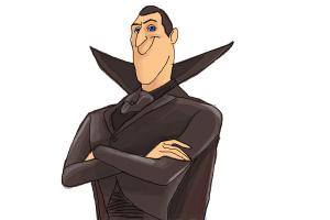 How to Draw Dracula from Hotel Transylvania 2