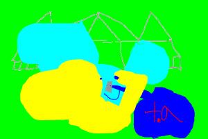 how to draw ell the elephant out side the sanctuary whith his trunk