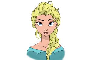 How to Draw Elsa Easy