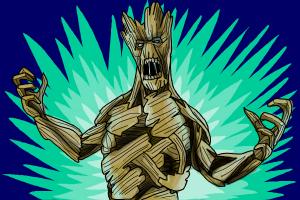 How to Draw Groot from Guardians Of The Galaxy